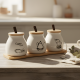 Porcelain Spice Jar Set - 3 Pcs